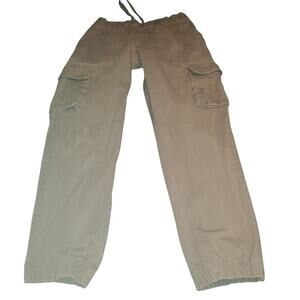 LCKR Size M (28x28) Cotton Spandex Pull On Cargo Pants Slim FLAWS Grayish Tan